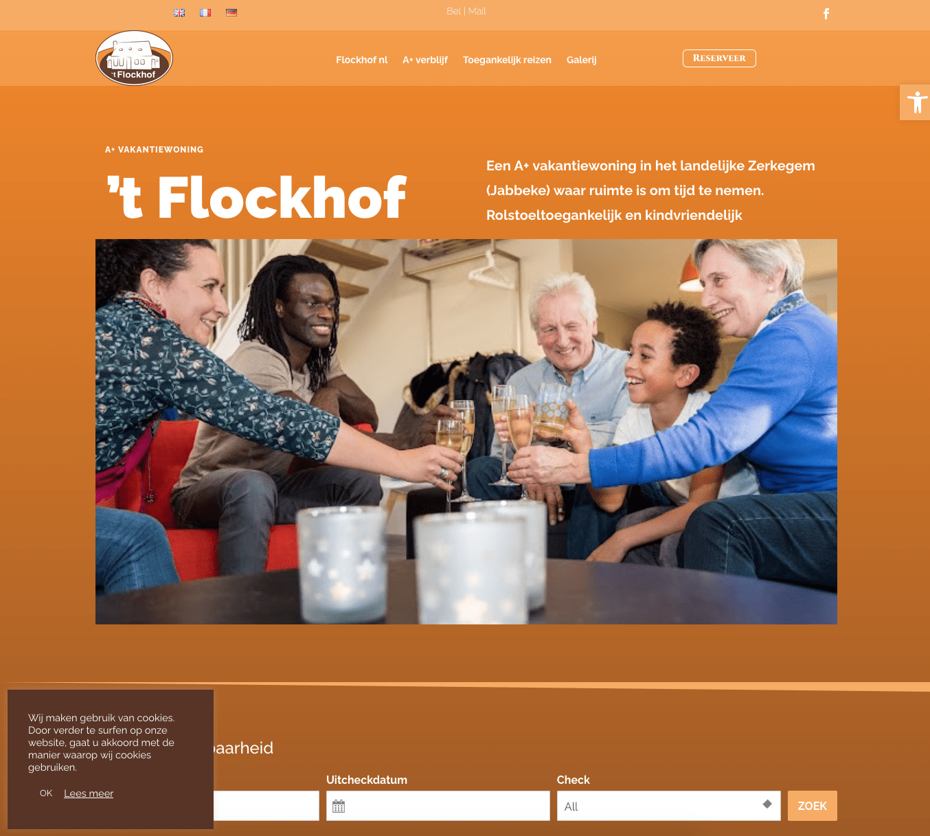 ’t Flockhof  | meertalige website met online boekingssysteem