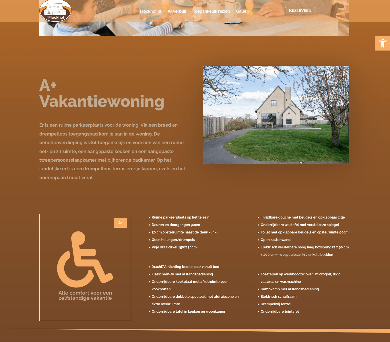 Meertalige website met boekingssysteem voor 't Flockhof in Jabbeke