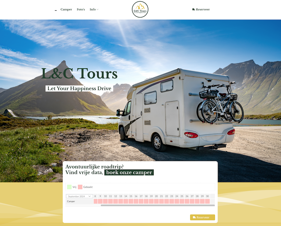 L&C Tours | website met online boekingssysteem